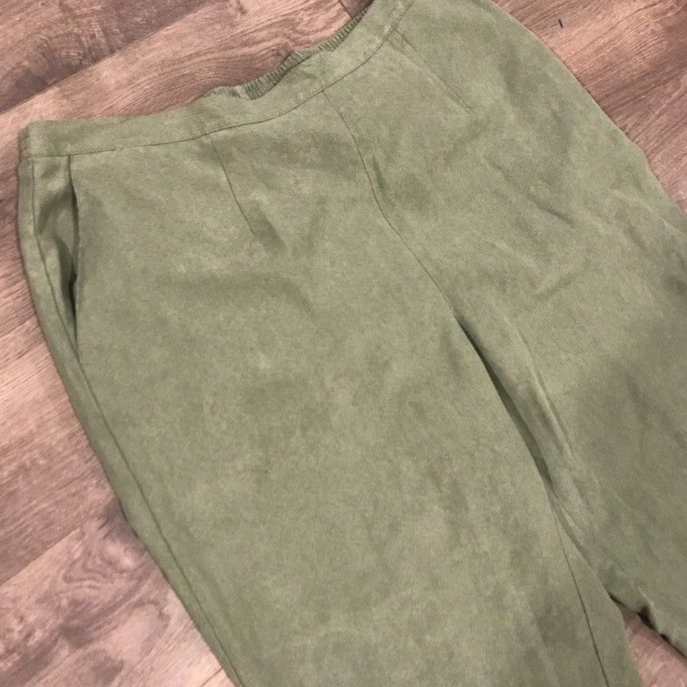 🌵 Alfred Dunner Plus Size Pant 20W Green Pull On - Picture 3 of 7